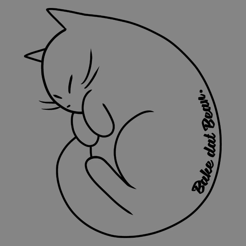 Bake dat Bean | Mignon chat recroquevillé