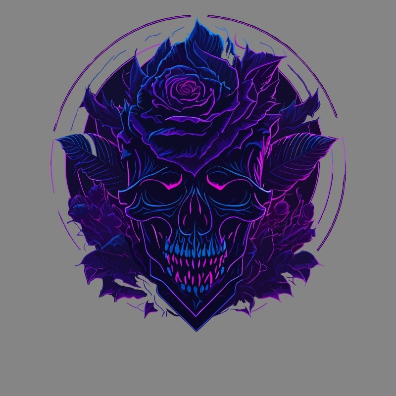 Neon Roses Skull EDM