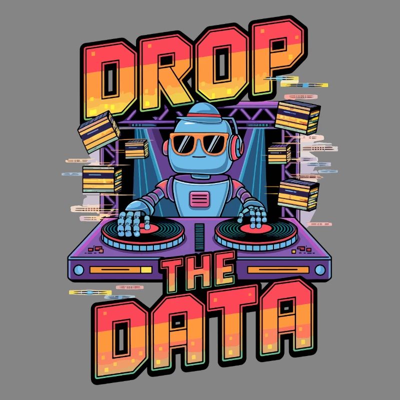 Drop the Data DJ Robot Techno Design