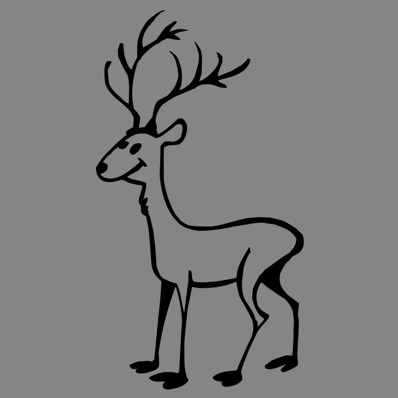 Strich Hirsch