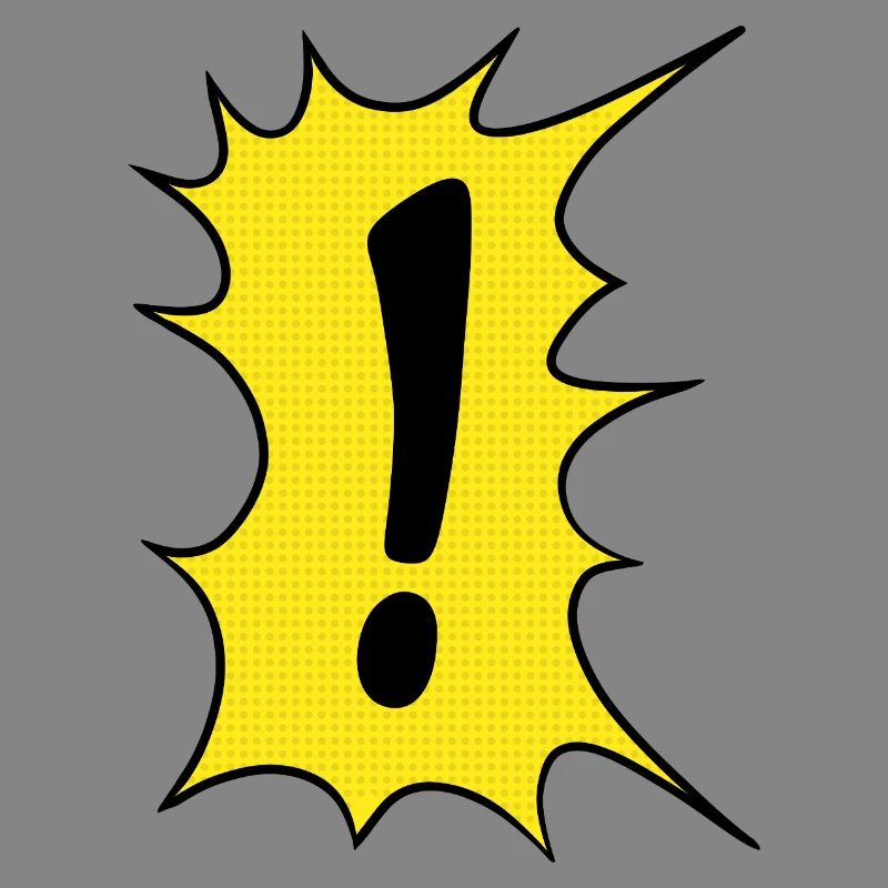 The exclamation mark in comic style