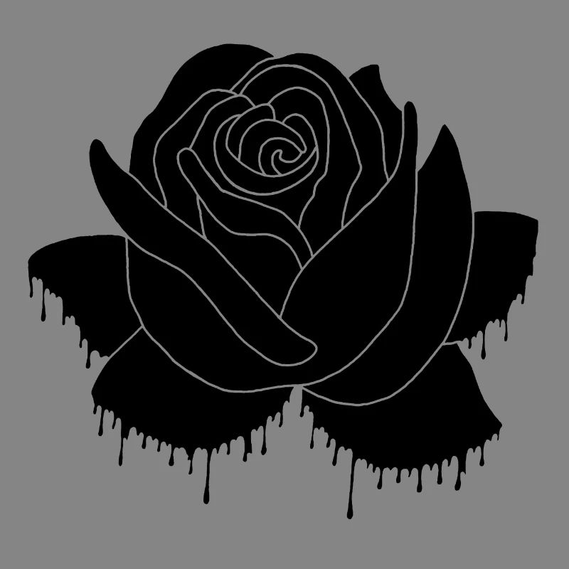 Graffiti einer schwarzen Rose