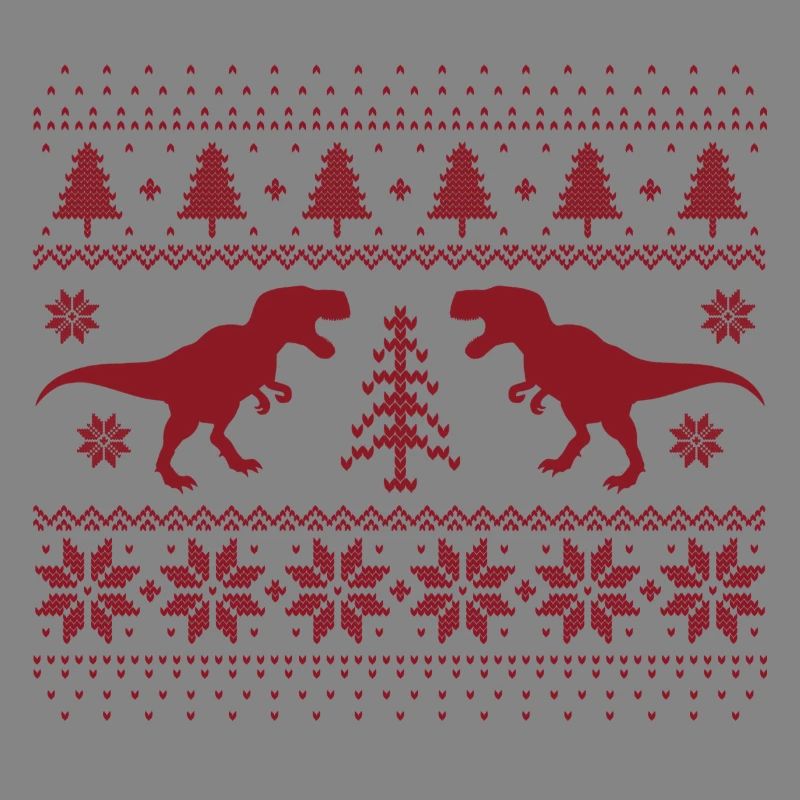 Pull de Noël en forme de dinosaure