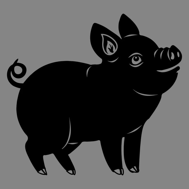 Pig cheerful logo Shadow image