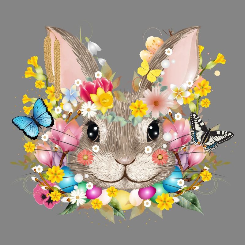 Rabbits in a spring-like Easter ambience