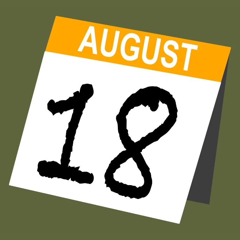 18. Geburtstag August Geschenk Kalender