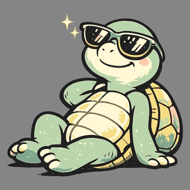 Turtle with sunglasses