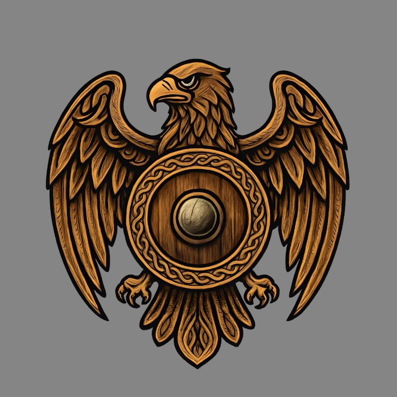 Golden Eagle Round Shield
