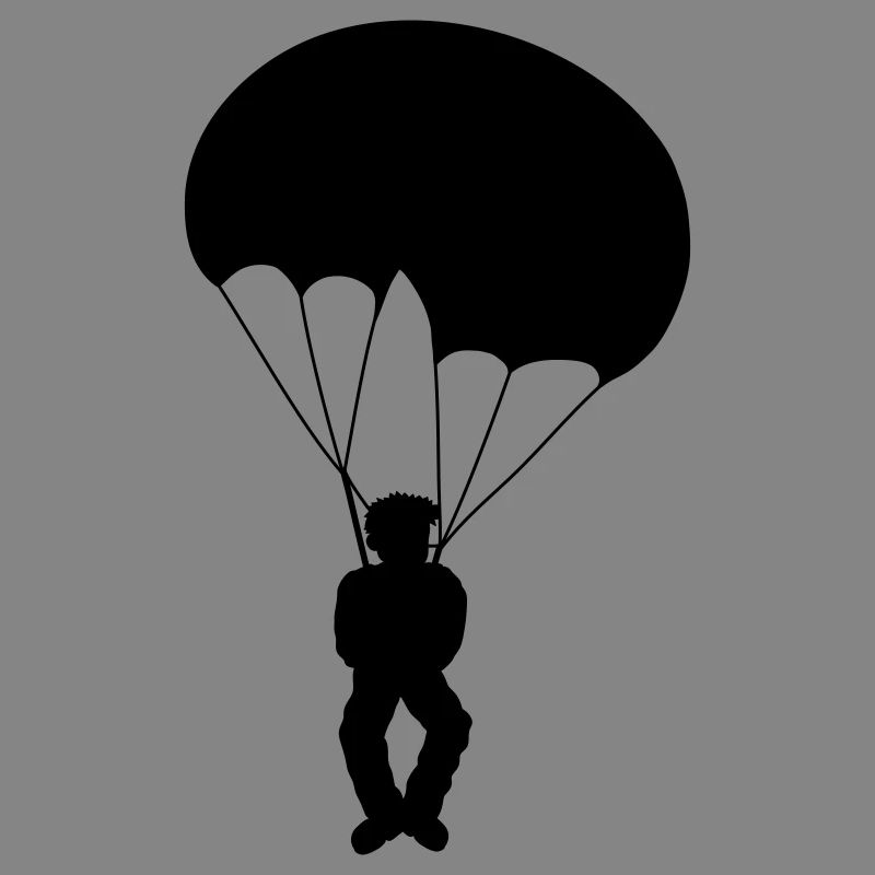 Silhouette Skydiver Design