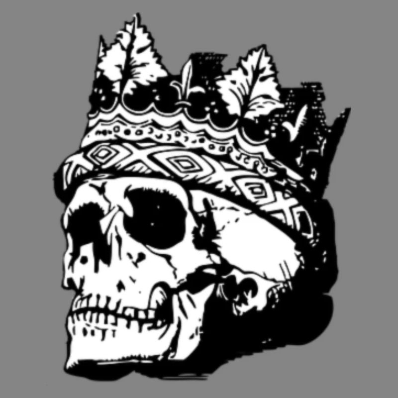 Skull with crown