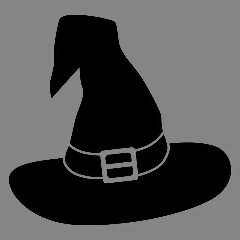 Hexenhut / schwarz-weiß / einfärbbar