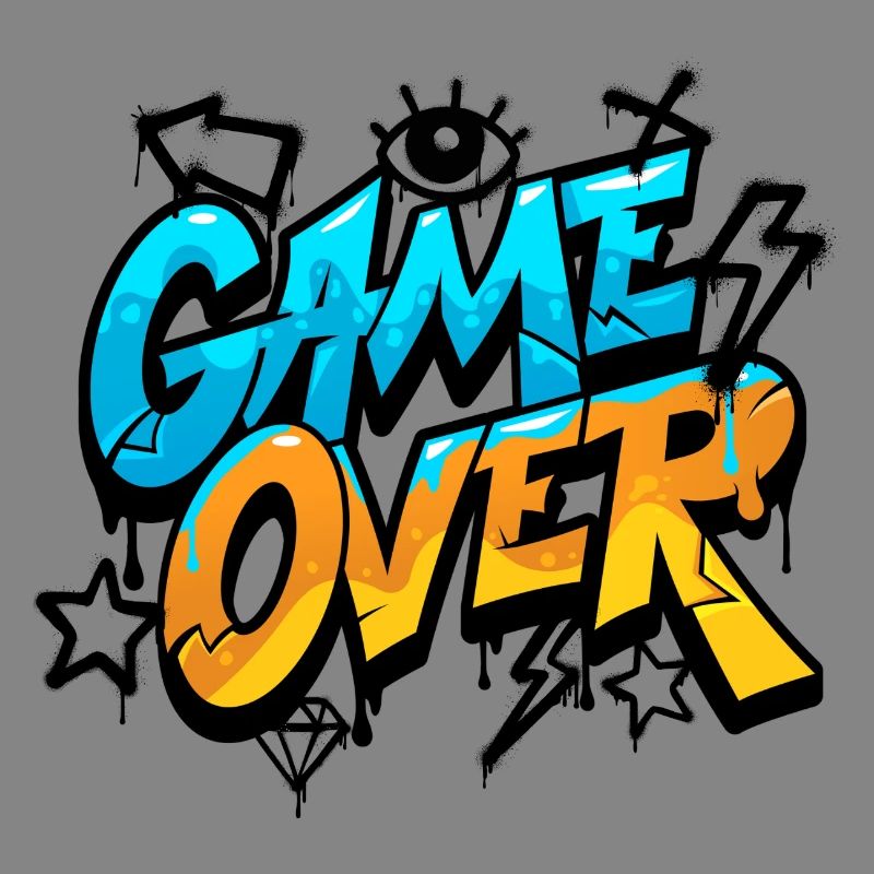 Game Over Conception de style graffiti