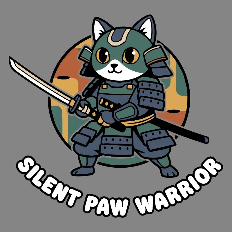 Silent Paws Samurai Warrior Cat