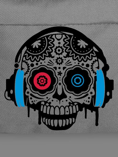 Sugar Skull mit Kopfhörer