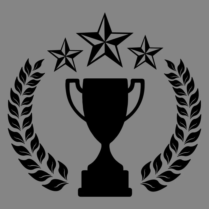 Laurel wreath with above three stars