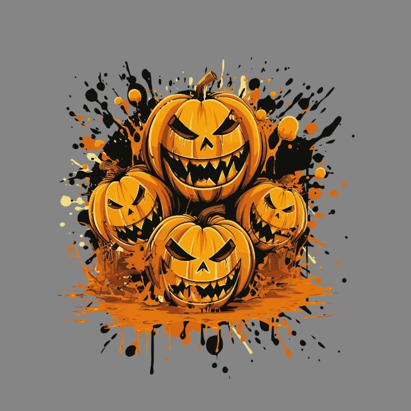 Spooky pumpkin troupe in splash style