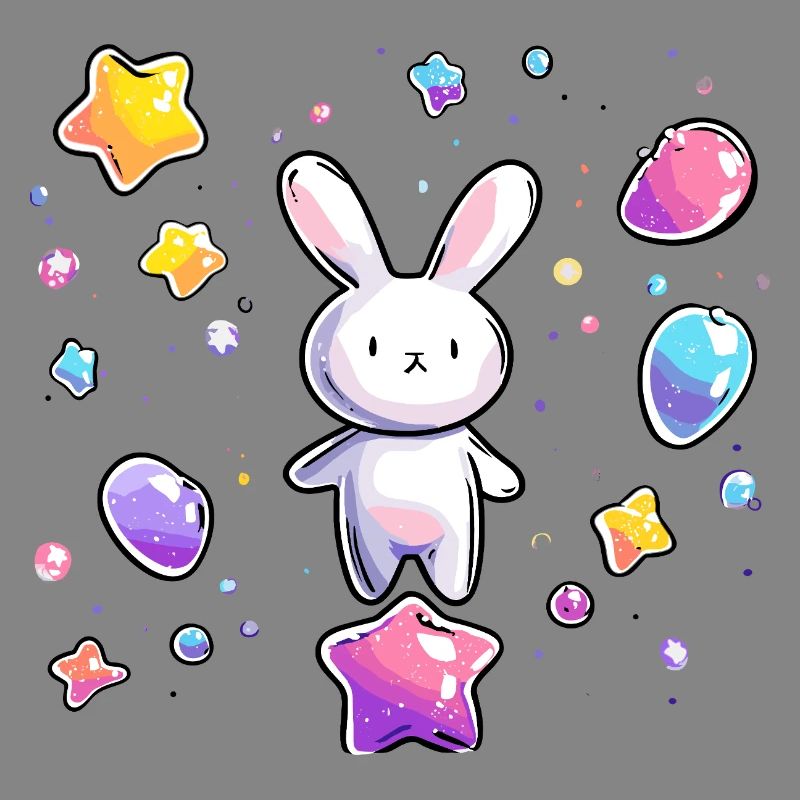 Pastell Bunny Sternenflug