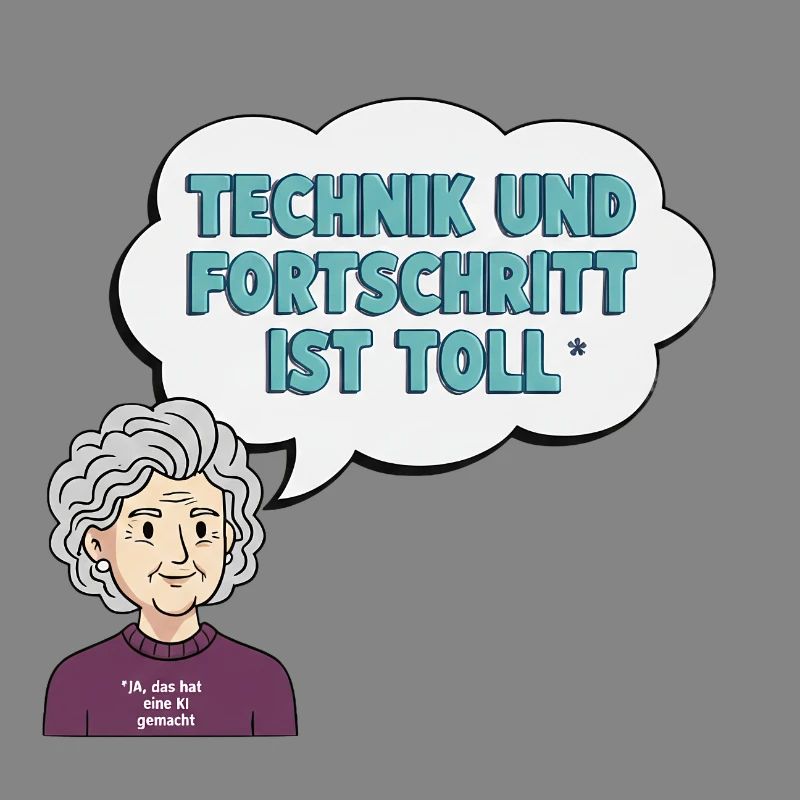 Technikliebe mit Oma Comic