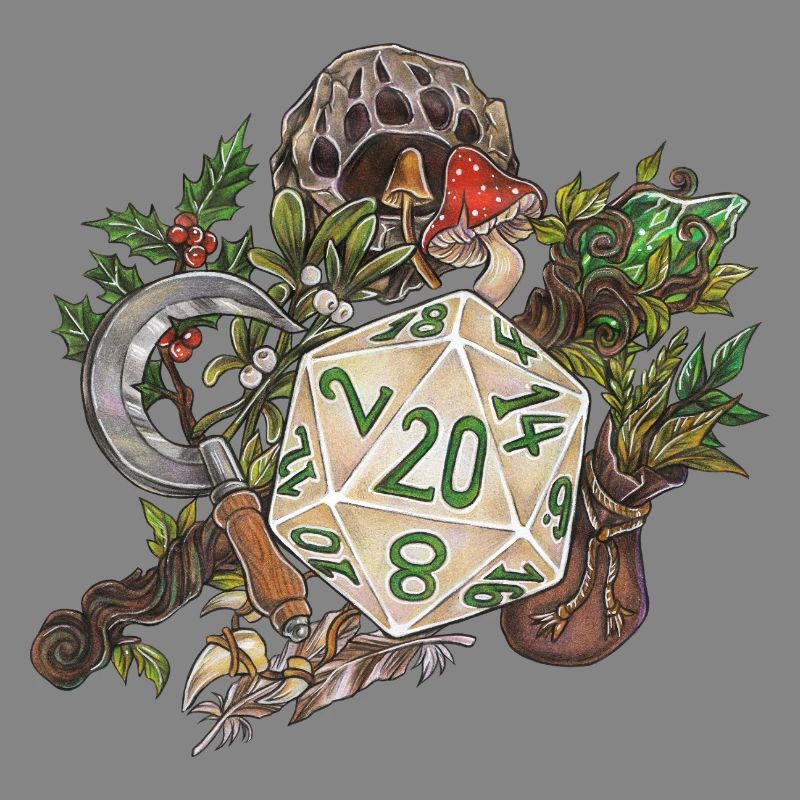 RPG Tabletop D20 Dice Gift Druid