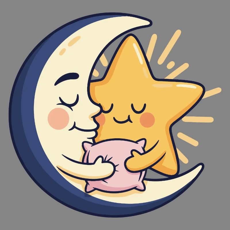 Moon and Star Cuddle Friend