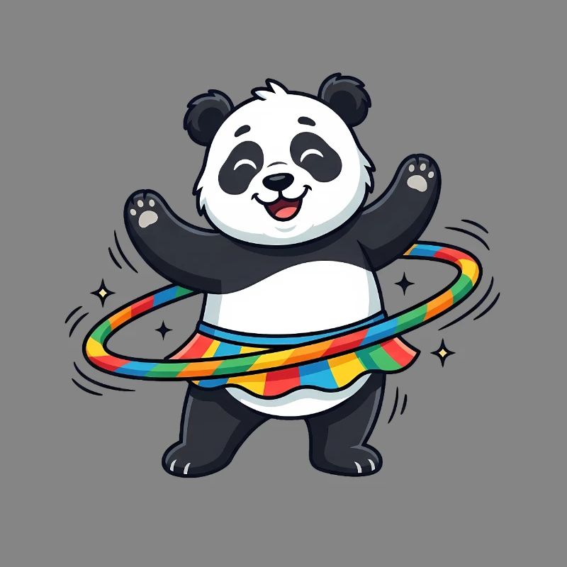 Rainbow Panda Hula-Hoop