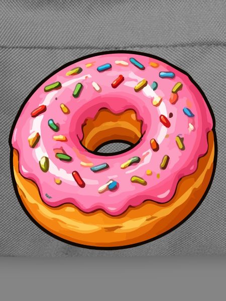 Pink Zuckerguss Donut mit Streuseln