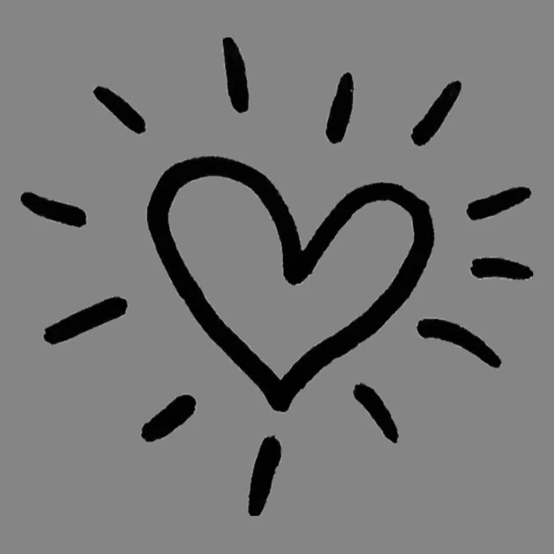 Herz Sonne Doodle: Strichkunst Liebe