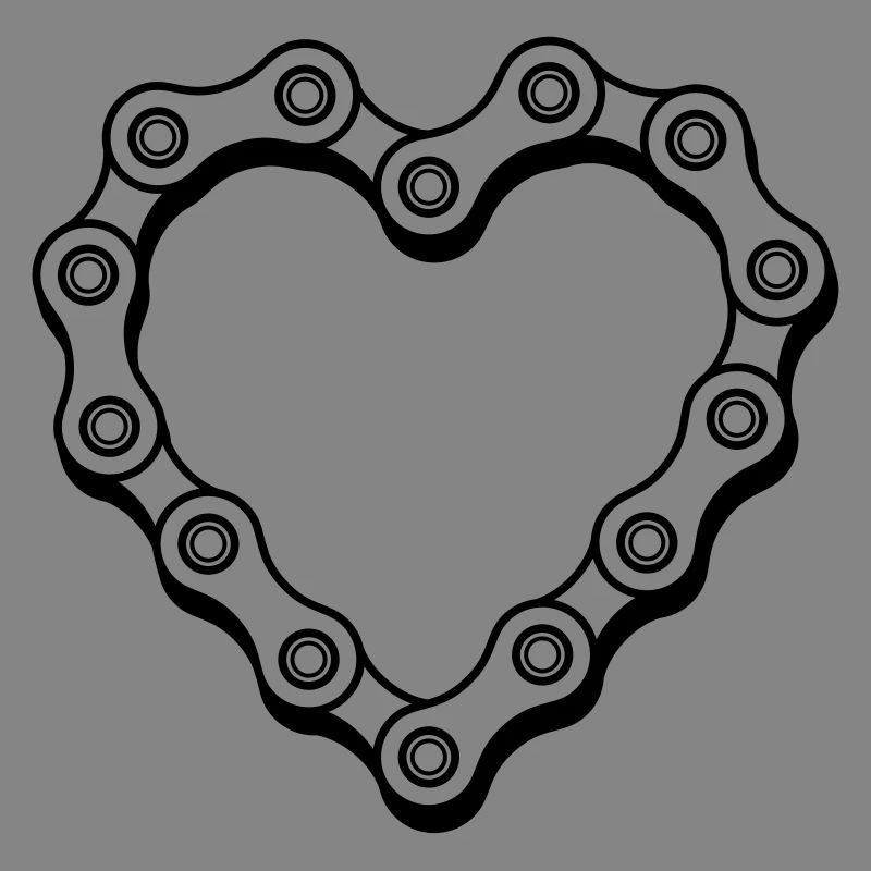 Bicycle chain heart