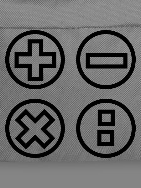 Logo mit vier Emblemen berechnen Schattenbild