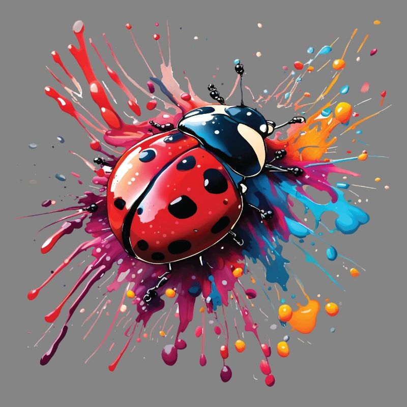 Conception de coccinelle colorée, pas de texte