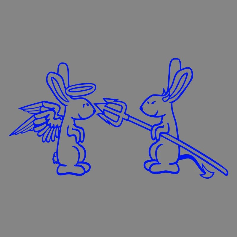 Rabbit Angel Conscience Devil Demon Evil Satan Hell