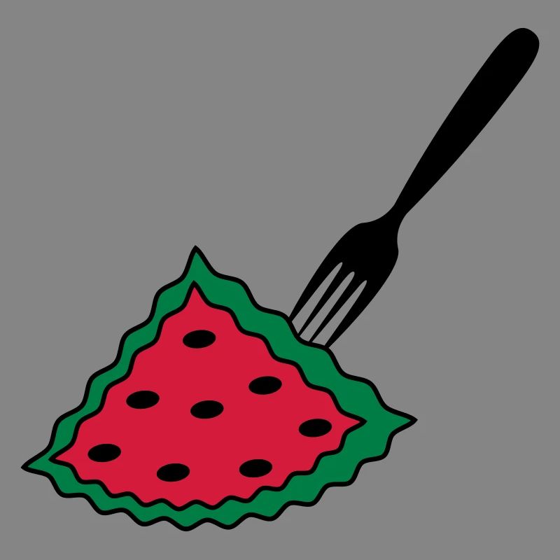 Melone mit Gabel