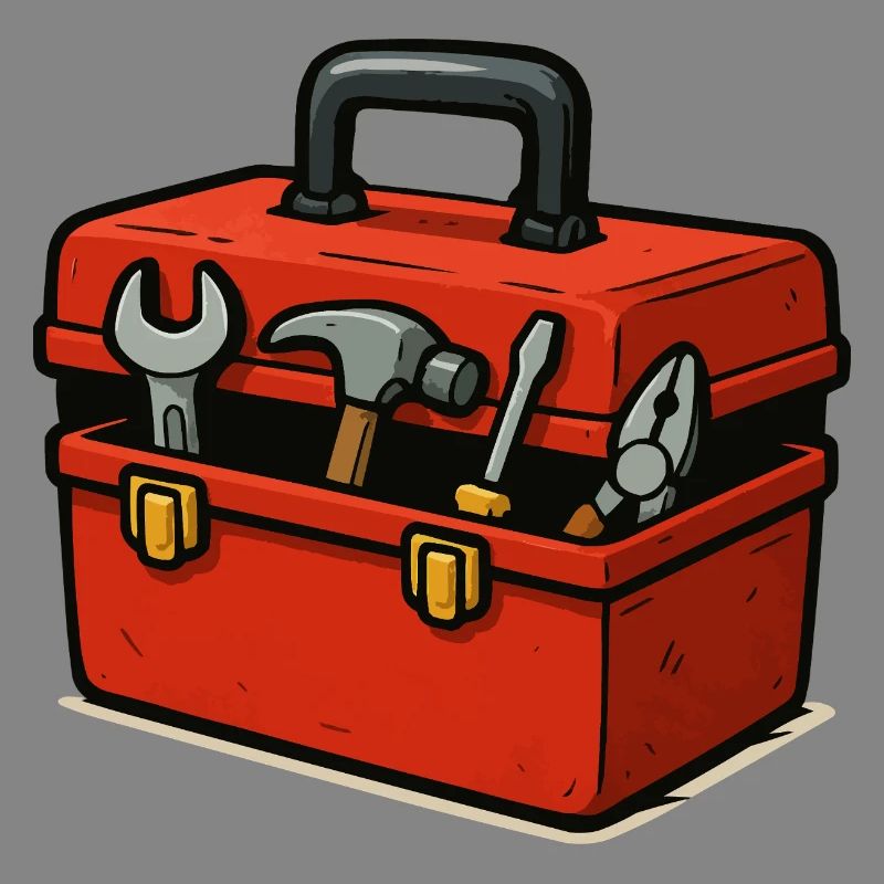 Illustration de la boîte à outils compacte