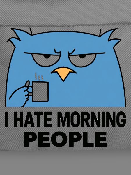 Grummelige Eule Kaffee Morgen