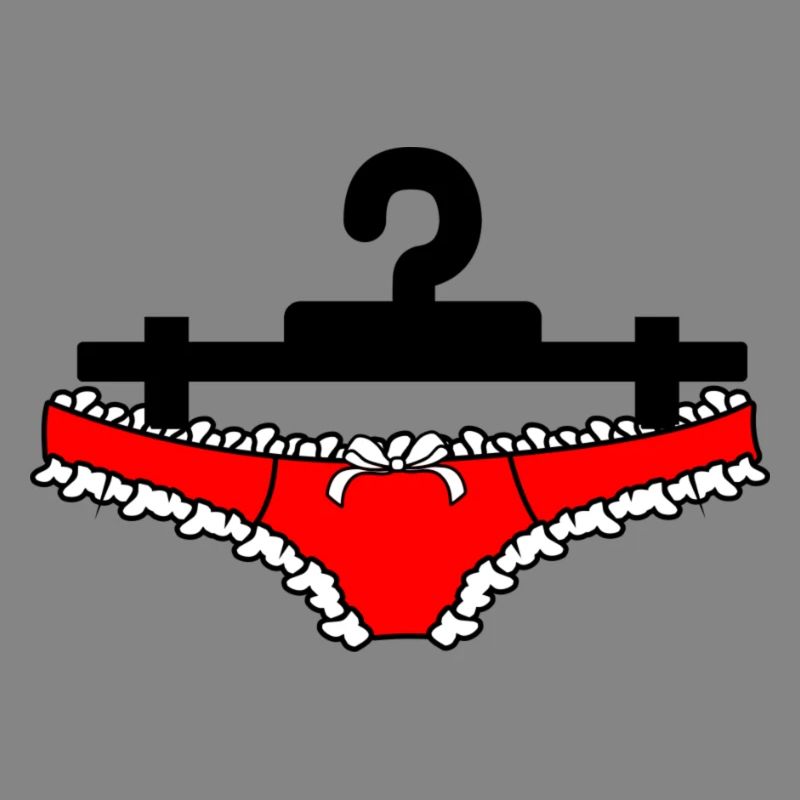 Dessous-Slips oder Damenunterhosen hängen an der Kleidung