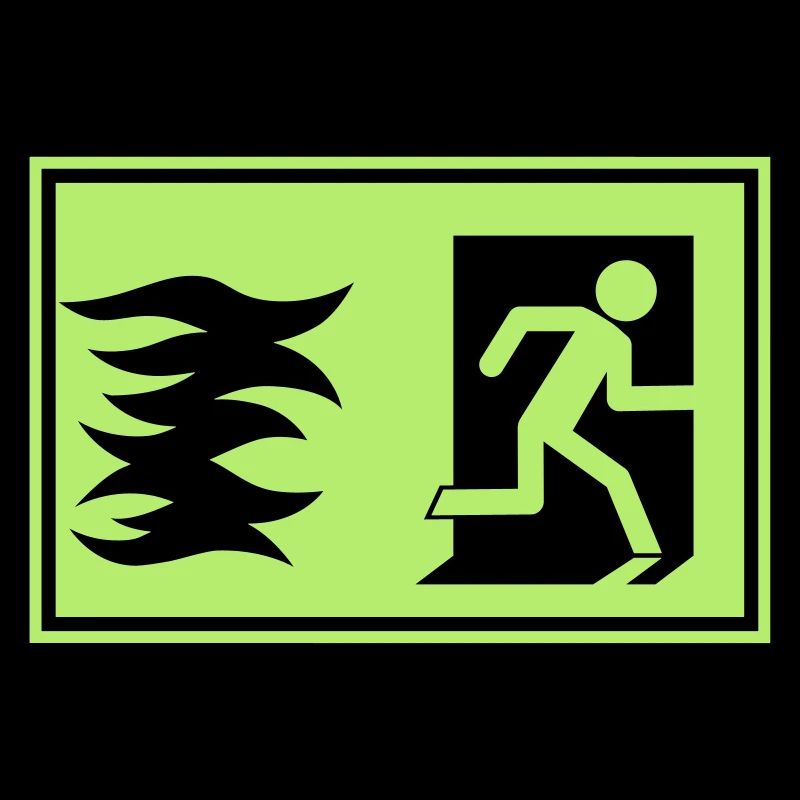 emergency exit / fire alarm sign