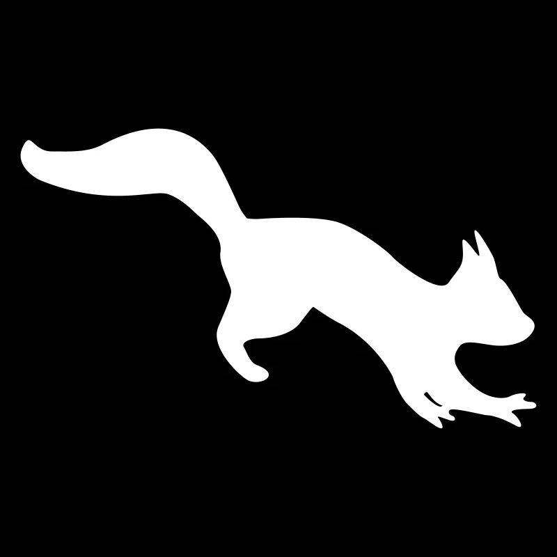 bouncing agile squirrel silhouette