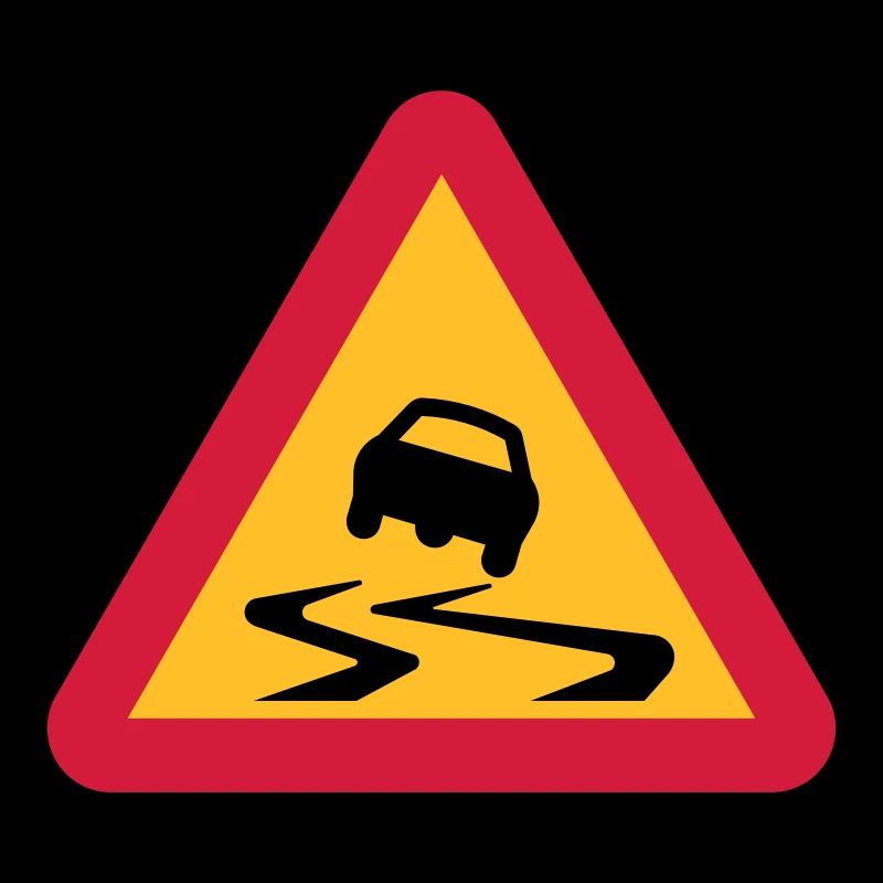 Dérapage de voiture Panneau d'avertissement