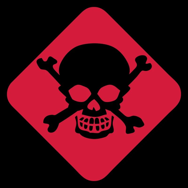 skull sign danger panel