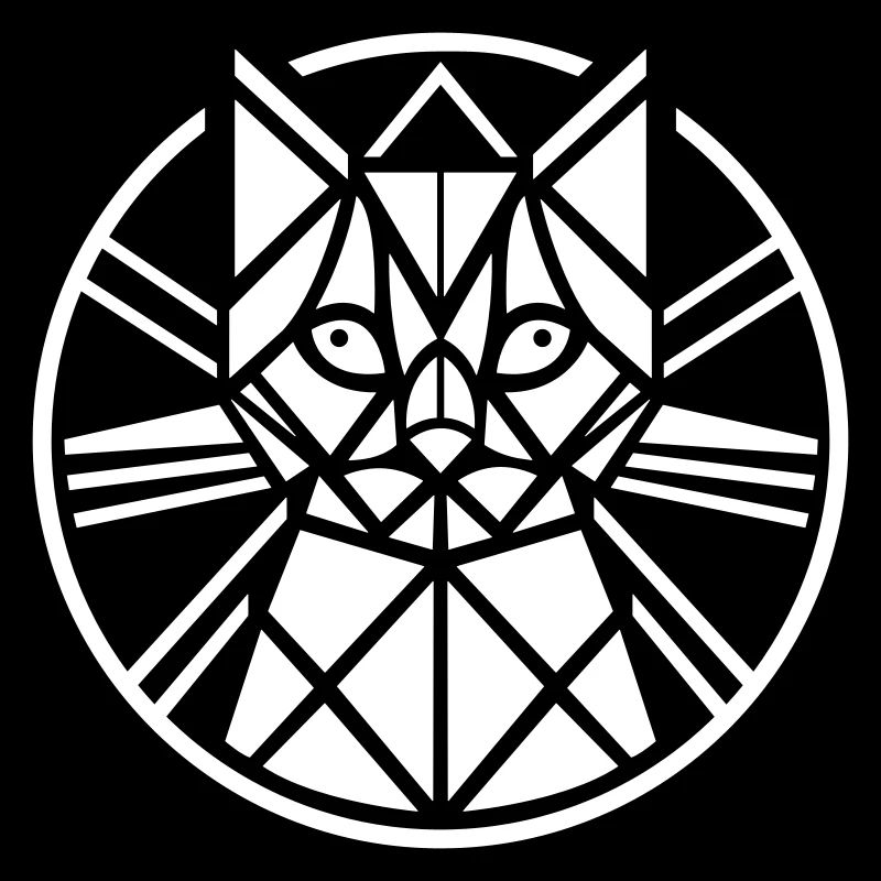 Cat Artifact Motif Abstract