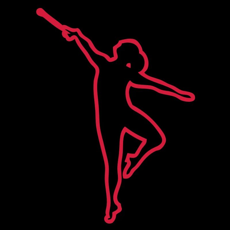 danseuse twirling baton trace1