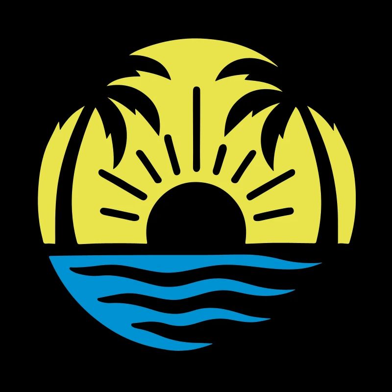 Palm Trees Beach Sunset