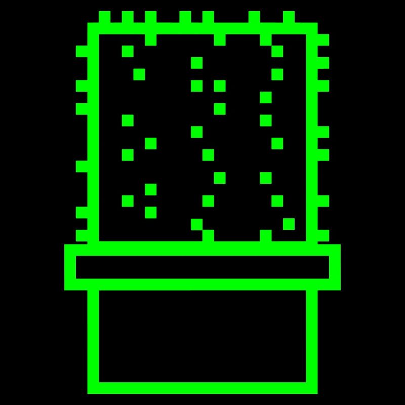 Cactus Cactus Rétro Jeu Vidéo Pot De Fleur Pixel