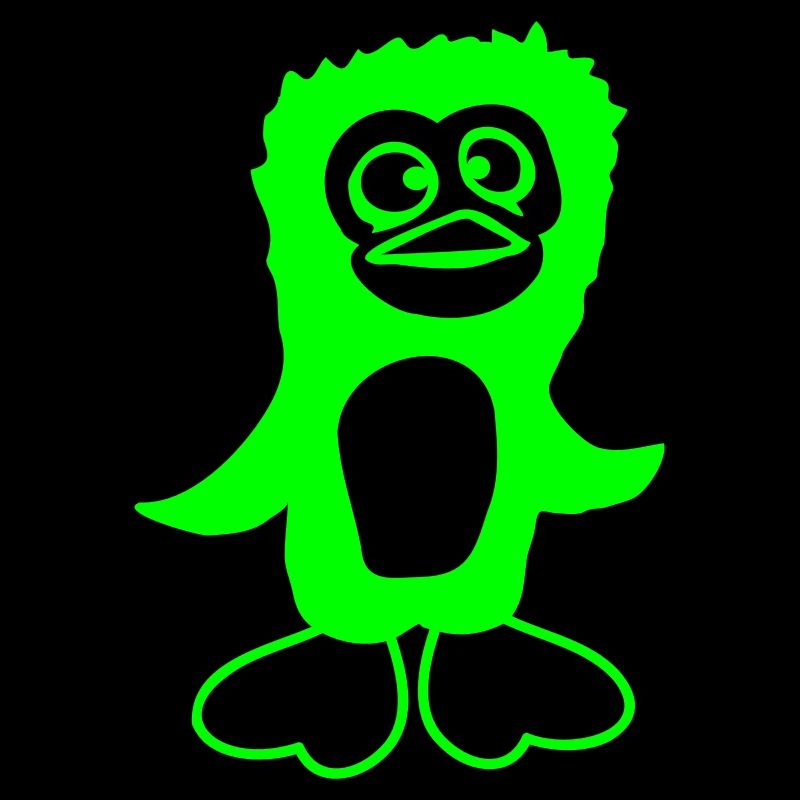 Pinguin guckt verwirrt dumm komisch Grimasse Blick