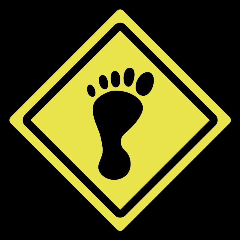 foot roadsign