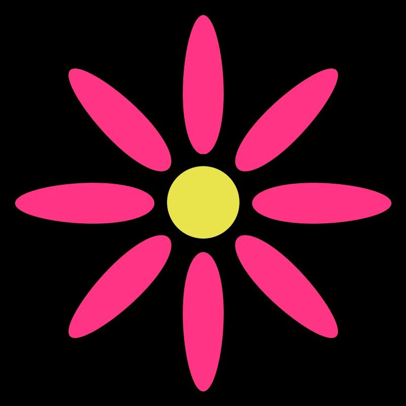 Petite Fleur Marguerite Décoratif Jaune Violet Design