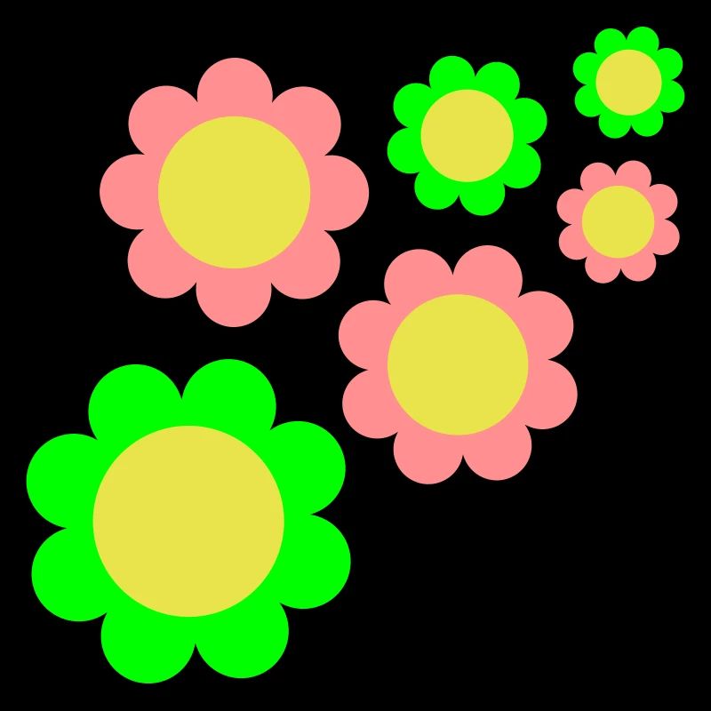 Beaucoup de fleurs colorées belle conception de motif décoratif