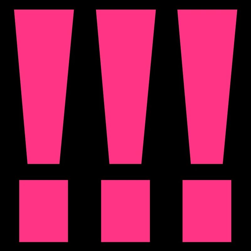 drei ausrufezeichen pink