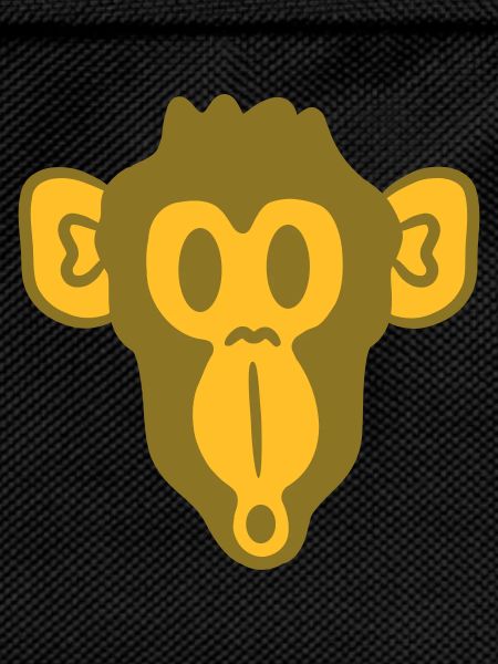 Startled curious funny monkey