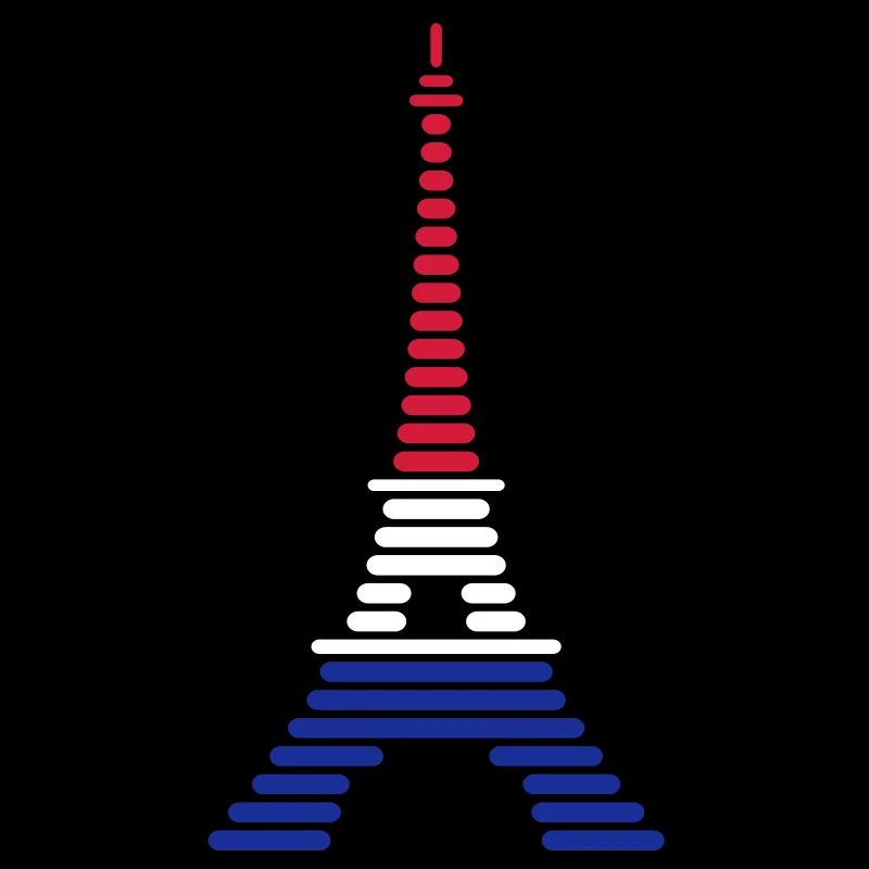 Tour Eiffel - Bleu blanc rouge